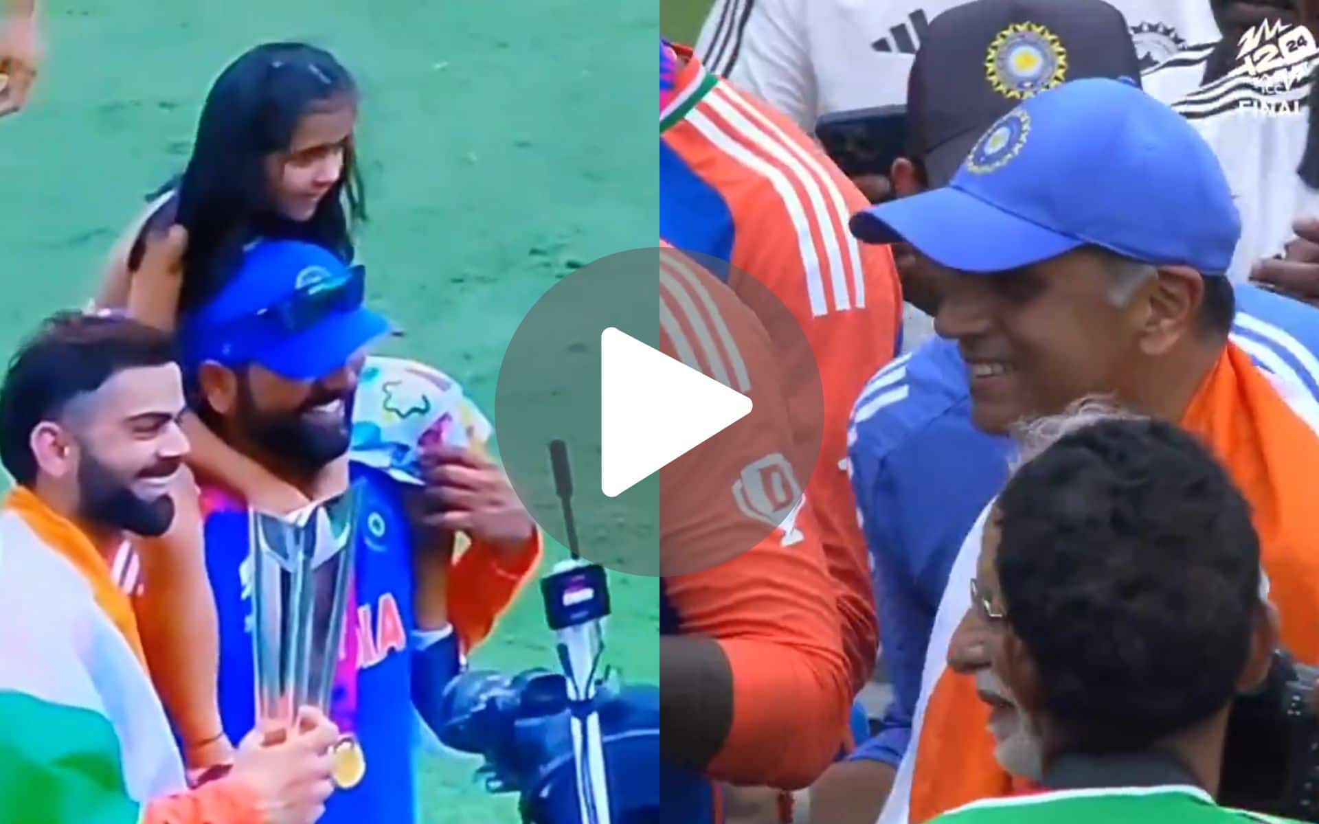 [Watch] Rohit Sharma, Virat Kohli Highlight Team India's Lap of Honour After T20 World Cup Win